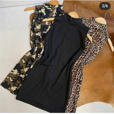 Imagem de Vestido feminino curto gola alta manga cavada - moda filo, Vermelho, g