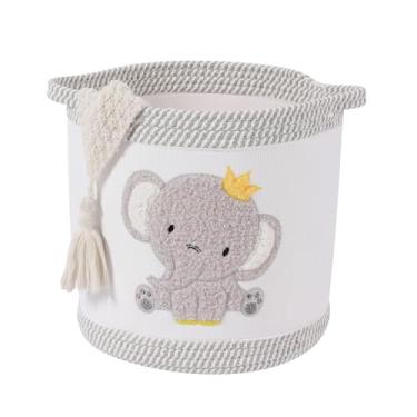 Imagem de Cesta de armazenamento de elefante com coroa