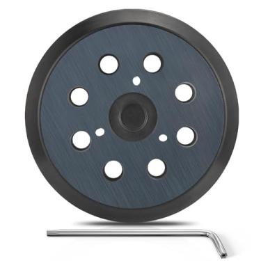 Imagem de Gnellkoor Almofada de Substituição para Lixadeira Orbital de 5" e 8 Furos para Porter Cable 343 343K 343Vsk 390 390K 382 Lixadeiras Orbitais Aleatórias - Peças para Almofada de Lixar com Gancho e Alça