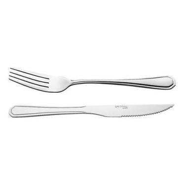 Imagem de Jogo Garfo Faca Inox 12 Peças Bar/restaurante Buffet - Original Line