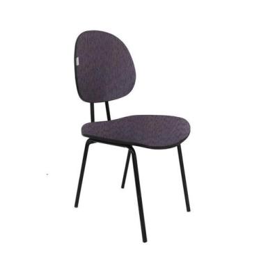 Imagem de Cadeira Fixa Executiva Zeus - Maiart, Marrom/Preto, Tecido J.Serrano