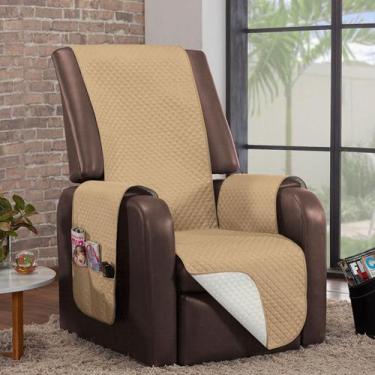 Imagem de Protetor de Poltrona Impermeável - MR Enxovais, Cáqui e Palha