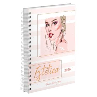 Imagem de Agenda Comercial 2026 Personalizada Capa Dura Estética Facial Nude