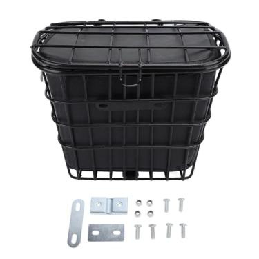 Imagem de Pegciuho Cesta de armazenamento para bicicleta com recipiente de bolsa de forro, estável e fácil instalação, cesta para suporte de bicicleta, organizador de, Traseira