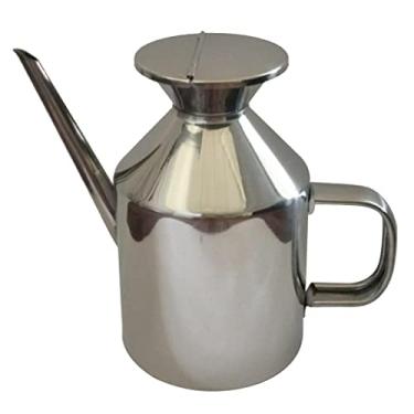 Imagem de Fenteer Dispensador de óleo, Pote de aço Inoxidável, Garrafa de Vinagre, Molho de Soja, Chaleira 375ml
