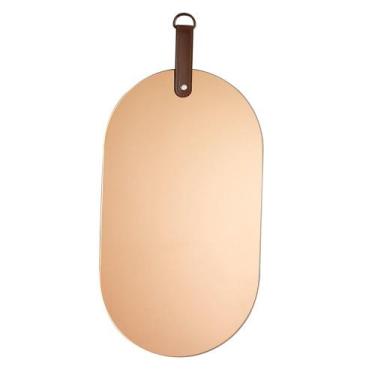 Imagem de Espelho Elipse Em Vidro Cobre 37x18 cm M02 - D'Rossi - DRossi
