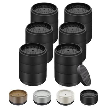 Imagem de Elevadores de cama para móveis, resistentes, 2,5 cm, 5 cm, 7,6 cm, 10,2 cm, elevadores de cama ajustáveis redondos para pernas de mesa, sofá, poltrona, geladeira, máquina de lavar (2,5 cm + 2,5 cm