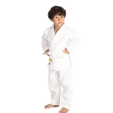 Imagem de Kimono de Judo Infantil MKS CBJ Oficial Seitô Branco com faixa Branca,