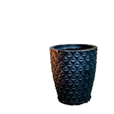 Imagem de Vaso para plantas polietileno diamante P COM PRATO COLETOR(Preto)