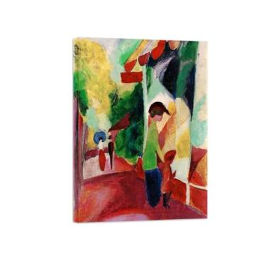 Imagem de Pinturas Famosas em Tela-Quadros Decorativos-Window-Pôster e Impressões para Sala de Estar e Casa 50x70cm20x27in Tela Embrulhada