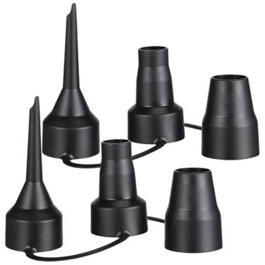 Imagem de Mobestech 2 Conjuntos De 3 Tamanhos De Bicos De Bomba De Plástico Adaptador De Inflador De Ar Bicos De Reposição