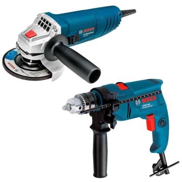 Imagem de Kit Furadeira de Impacto GSB550 + Esmerilhadeira Angular GWS850 Bosch - 220 Volts