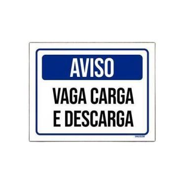 Imagem de Placa De Sinalização Aviso Vaga Carga E Descarga 36X46 - Sinalizo
