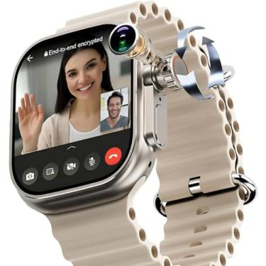 Imagem de Smartwatch Relógio Inteligente 5G Ultra 3 AI, 16GB, com Pulseiras de 49mm, Tela AMOLED, CHIP, Câmera, NFC, ChatGPT, GPS, Masculino, Multifuncional, Resistente à Água, Moderno (Prata)