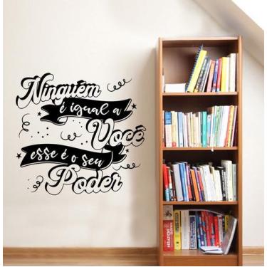Imagem de Adesivo Decorativo de Parede Frase Ninguém é Igual a Você - Gaudesivos