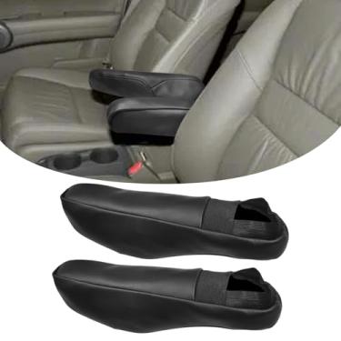 Imagem de SUNBREATH Compatível com capa de apoio de braço do assento dianteiro do carro para Honda CRV 2012 2013 2014 capa de descanso de braço de couro de microfibra para assento dianteiro e lado do passageiro