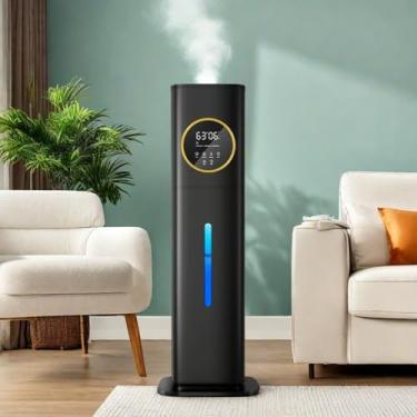 Imagem de Humidificadores para câmara, humidificadores silenciosos de 2,11 gal 8 l para sala grande com temporizador, bocal de 360°, caixa de aroma, humidificador ultrassónico de névoa fria de 3