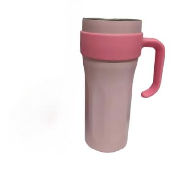 Imagem de Garrafa Térmica de Inox 1200ml com Canudo, Alça e Tampa(roza)