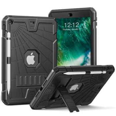 Imagem de Capa para iPad SIBEITU de 9,7 polegadas com porta-lápis preta de 5ª e 