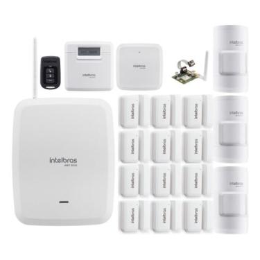 Imagem de Kit Alarme Intelbras AMT 8000 Sem Fio 12 Sensores de Abertura e Módulo