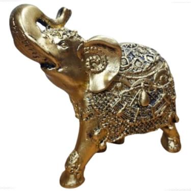 Imagem de Estatueta Escultura Decorativa Elefante Trompa Erguida Atrair Simbolo Boa Sorte Proteção Energia Positiva Prosperidade Sabedoria Sucesso Decoração Etnica Espitual Boho (Indiano)