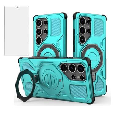 Imagem de Asuwish Capa de celular para Samsung Galaxy S25 Ultra 5G com protetor de tela de vidro temperado e suporte de anel magnético suporte acessórios para celular S25Ultra 25S S 25 25Ultra 6,9 2025