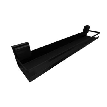 Imagem de Prateleira 50cm Cozinha Utensílios Temperos Preto Ventosa