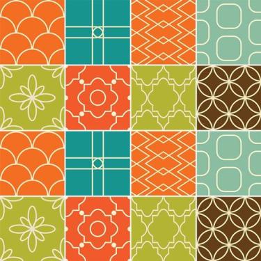 Imagem de Adesivo de Azulejo - Ladrilho Hidráulico - 15cm x 15cm - 16un - 359Azm