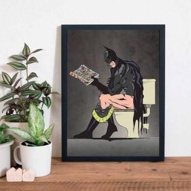 Imagem de Quadro Decorativo Batman No Banheiro 24X18Cm - Com Vidro - Quadros On-