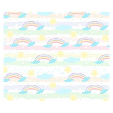 Imagem de Papel de Parede Adesivo Infantil Arco-íris Quarto Menina - 703pcm - Al