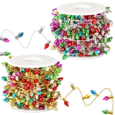 Imagem de Jansun 32.8 feet Dollhouse Fake Lights String, 2 Rolls Miniatures Dollhouse Christmas Decorations for Doll House Miniature Furniture Crafts Accessories Christmas Holiday Party Decor