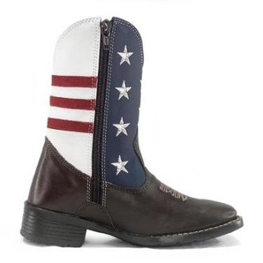 Imagem de Bota Texana Infantil Country Couro Confortável Rodeio-Unissex