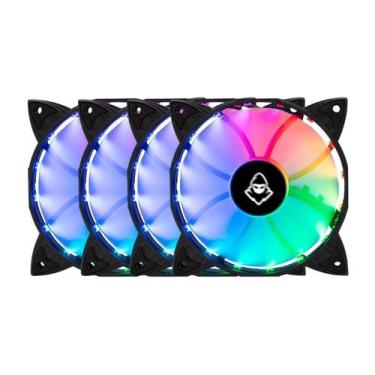 Imagem de Kit 4 Fans Mancer Z100 RGB Com Controladora 120mm - MCR-Z10RGB-01