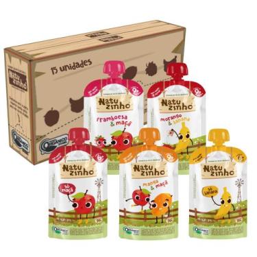 Imagem de Kit Papinha Organica Natuzinho 5 sabores Bebe 15 unidades