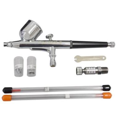 Imagem de Kit Aerógrafo Dupla Ação COPO FIXO + Acessórios ON01KIT Onetools