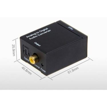 Imagem de Adaptador Conversor Óptico Toslink E Coaxial Digital p/ Rca