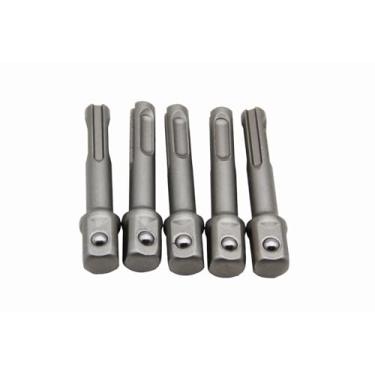 Imagem de TMAX Conjunto de adaptadores de soquete CR-V SDS Plus de 5 peças para parafusos, porcas, qualquer broca e chave de mão