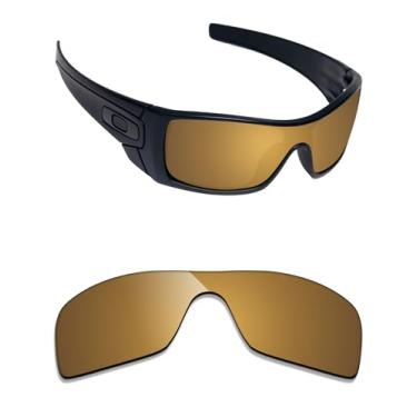 Imagem de Alphax Lentes de reposição Flare Gold espelhadas Elite polarizadas para óculos de sol Oakley Batwolf OO9101