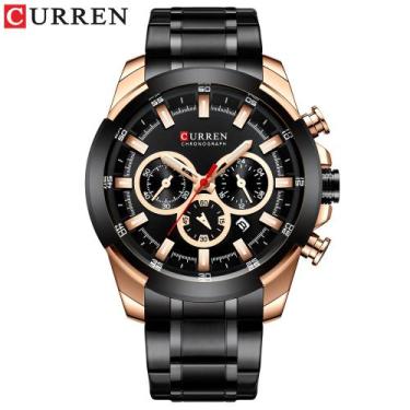 Imagem de Relógio Masculino Curren 8361 Technos Preto E Marrom - J-one
