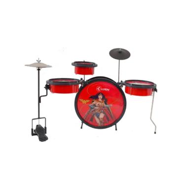 Imagem de Bateria Infantil Luen Warner Mulher Maravilha Vermelha Heros