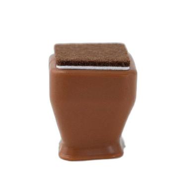 Imagem de Kit 20 Sapata De Silicone Feltro Pé Cadeira E Mesa Pé Palito