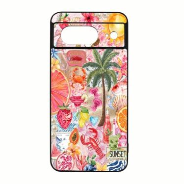 Imagem de qizjio Capa de telefone de verão à prova de choque com colagem protetora para Google Pixel 8