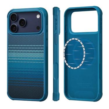 Imagem de pitaka Capa para iPhone 17 Pro de 6,3 polegadas, capa protetora de grau militar, compatível com MagSafe, tecido de fibra de aramida 1500D e TPU combinados, ProGuard - Moonrise