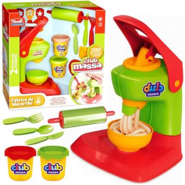 Imagem de Fábrica de Macarrão Brinquedo Máquina com Massinha para Fazer Macarron