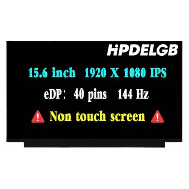 Imagem de HPDELGB Substituição para Acer Nitro V 15 N23Q22 ANV15-51-73B9 Gaming ANV15-51 ANV15-51-51H9 Painel LCD sem toque 39.6 cm FHD 144HZ 40 pinos