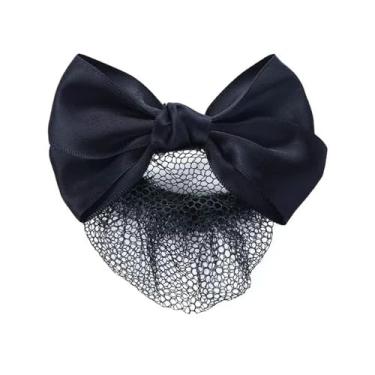 Imagem de Fitas de cabelo de crochê, rede de coque de crochê, pérolas, pingente, clipes de mola, rede de cabelo retrô, coque de cabelo, escritório, gravata presilha