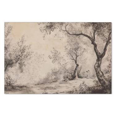 Imagem de ZERFVTG Arte de parede cristã em tela Jesus no jardim do Getsêmani Pôster de oração vintage religiosa arte bíblica para decoração de parede de sala de igreja 40,6 x 61 cm sem moldura