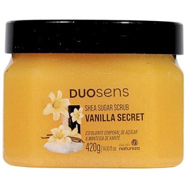Imagem de Cia. da Natureza, Esfoliante corporal DuoSens, Açúcar e manteiga de karité, Shea Sugar Scrub, Vanilla Secret, 420 Gramas, Laranja
