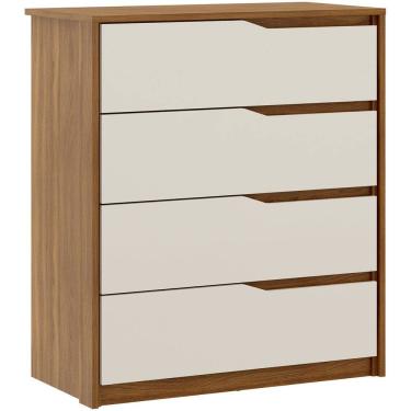 Imagem de Comoda 04 Gavetas Corrediças Telescopicas Atria Amendola Touch Off White Demartez