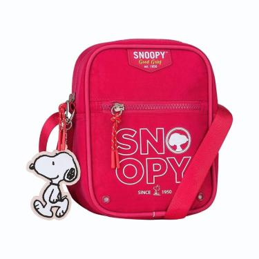 Imagem de Bolsa Transversal Snoopy Colors Em Nylon Sp2850Pk Pink